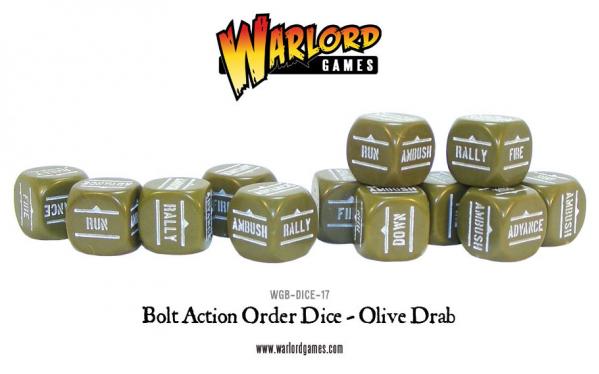 Bolt Action Order Dice Olive Drab 