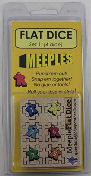 Flat Dice: #1 Meeples (Snap Together Dice, Set of 4)