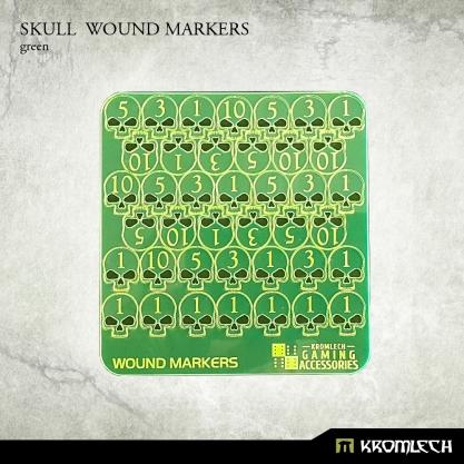 Kromlech Accessories: Skull Wound Markers [Green] (40)
