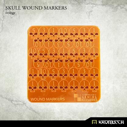 Kromlech Accessories: Skull Wound Markers [Orange] (40)
