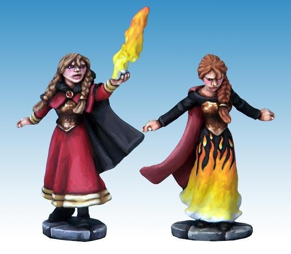 Fantasy Worlds: Female Elementist Wizard and Apprentice