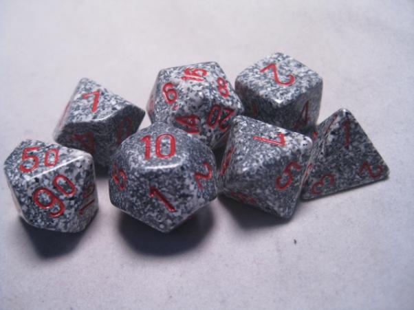 Chessex Dice: Speckled Granite Poly 7-dice