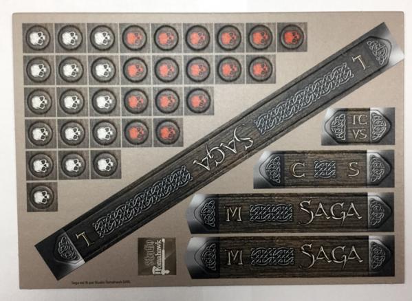 SAGA: Cardboard Measuring Sticks & Tokens Set