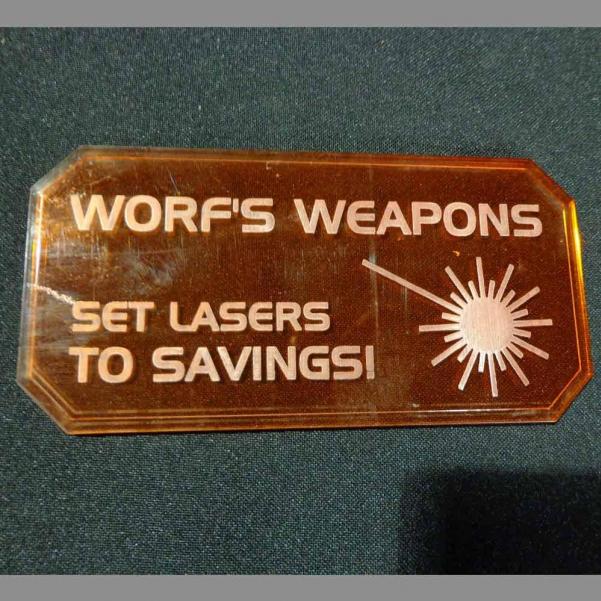 28mm Terrain: Sci-fi Scenics - Sign H (Worf's Weapons)