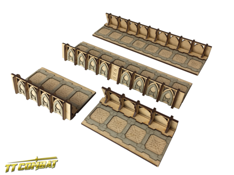 28mm Terrain: Sci-fi Gothic - Fortified Trench Straight Sections