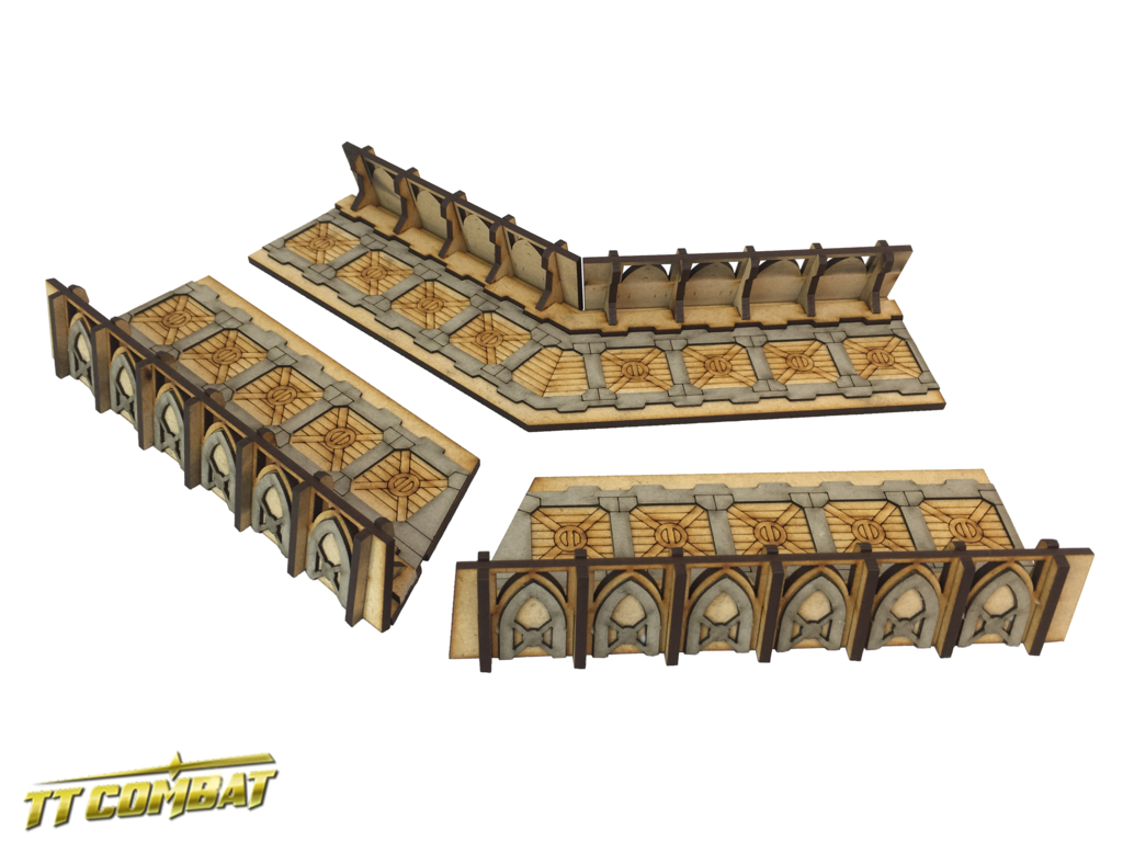 28mm Terrain: Sci-fi Gothic - Fortified Trench Large Corner Sections