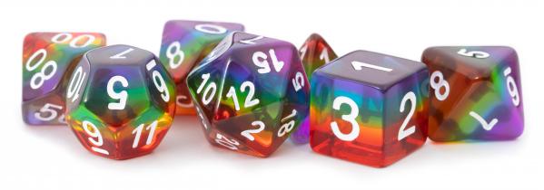 Polyhedral Dice Set: (Resin) Translucent Rainbow (7 die set)