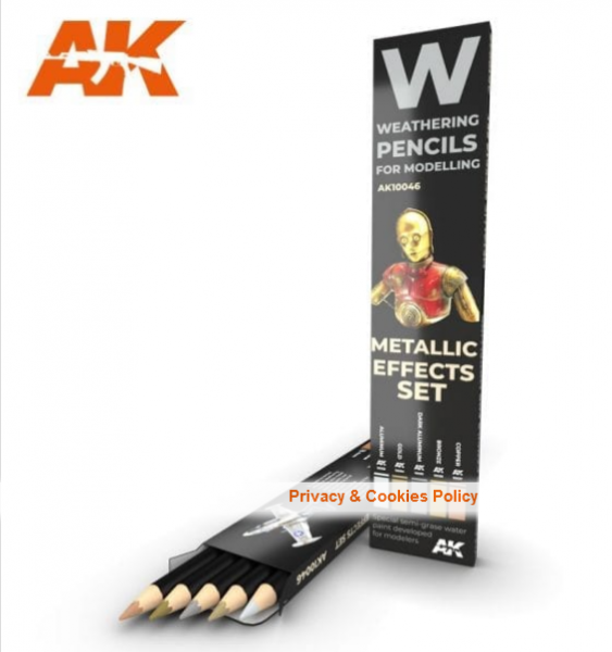 Weathering Pencils for Modelling: Metallic Effects Set (5)
