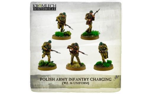 Kromlech Miniatures: Polish Army Infantry (wz. 36 uniforms) charging with rifles (5)