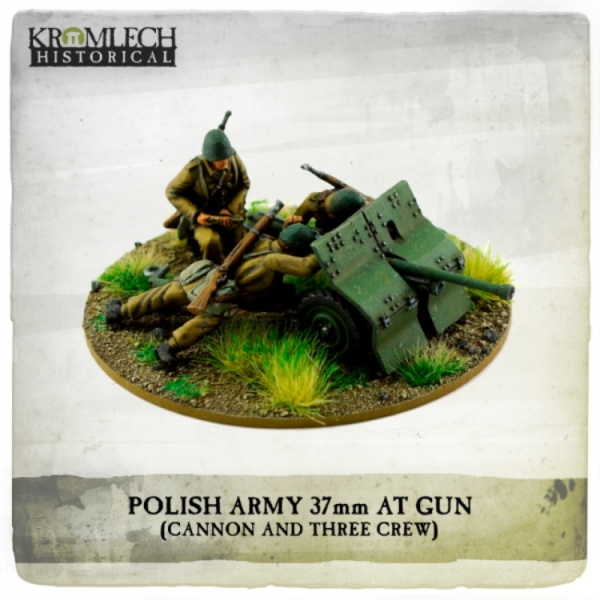 Kromlech Miniatures: Polish Army Bofors 37mm anti tank gun with crew (cannon + 3)