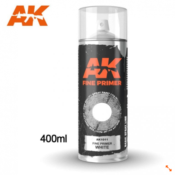 AK-Interactive: AK Sprays - Fine Primer White (400ml)