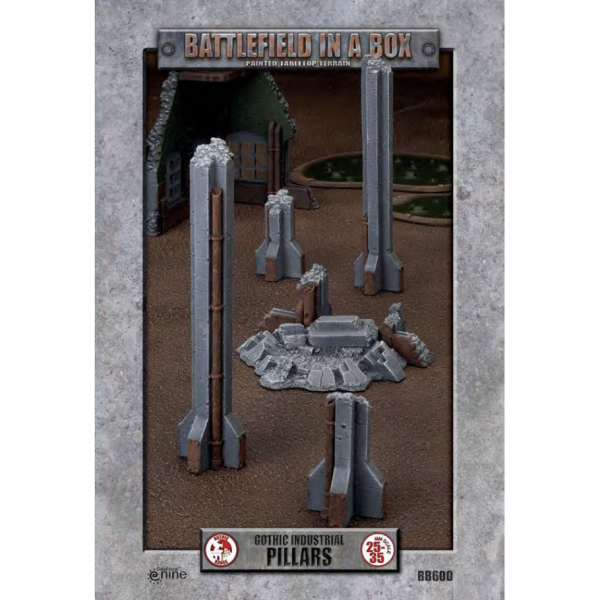 Battlefield in a Box: Gothic Industrial - Pillars (2) 30mm