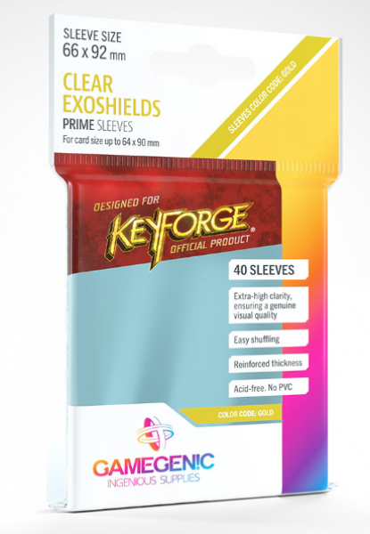 KeyForge: Prime Sleeves - Clear Exoshields (40)