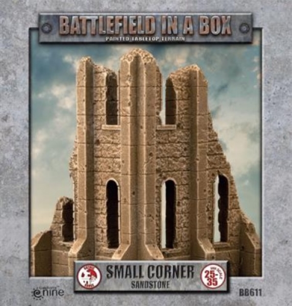 Battlefield in a Box: Gothic Battlefields - Small Corner - Sandstone (x2) - 30mm