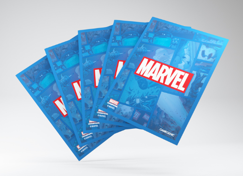 Gamegenic: Marvel Champions Art Standard Size Sleeves - Blue Marvel Logo (50)