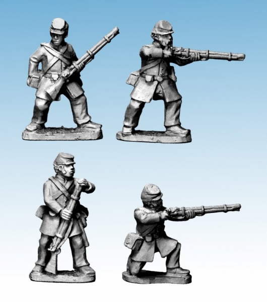 Crusader Miniatures: American Civil War - Infantry in Frock Coat and Kepi Skirmishing (4)