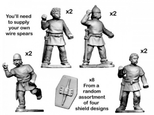 Crusader Miniatures: Ancient Celt Warriors Carrying Spears (not incl) (8)