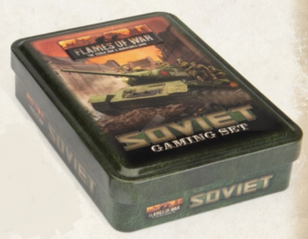 Flames of War: Gaming Tin Set - Soviet (x20 Tokens, x2 Objectives, x16 Dice)