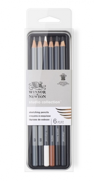 Winsor & Newton: Studio Collection Sketching Pencil Tin (6pc)