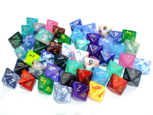 Chessex Bulk Dice Sets: Assorted Signature Polyhedral d8 Bag (50)