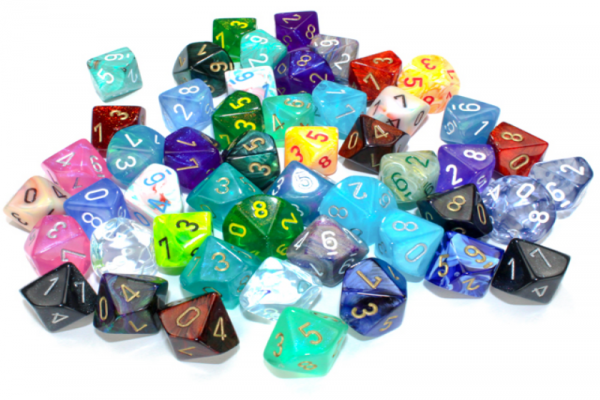 Chessex Bulk Dice Sets: Assorted Signature Polyhedral d10 Bag (50)