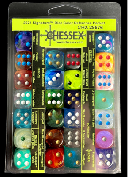 Chessex Choice Dice: 2021 Signature Dice Color Reference Packet