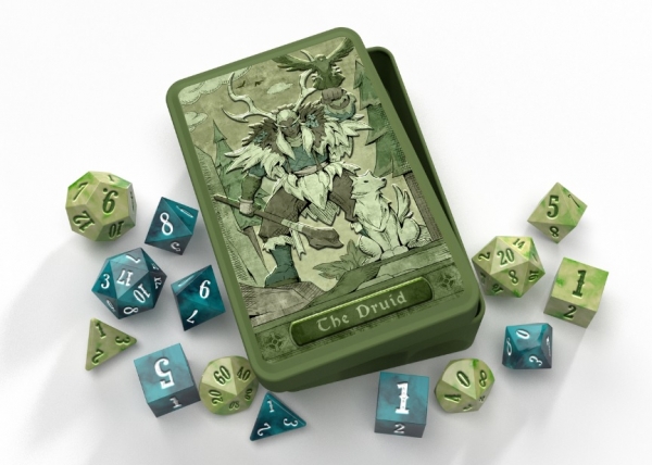 Roleplaying Accessories: Class-Specific Dice Set - Druid (Pathfinder & 5E)
