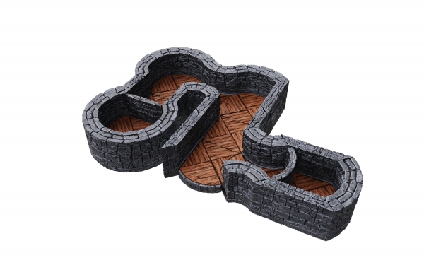 WarLock Dungeon Tiles: Expansion Pack - 1 in Dungeon Angles & Curves