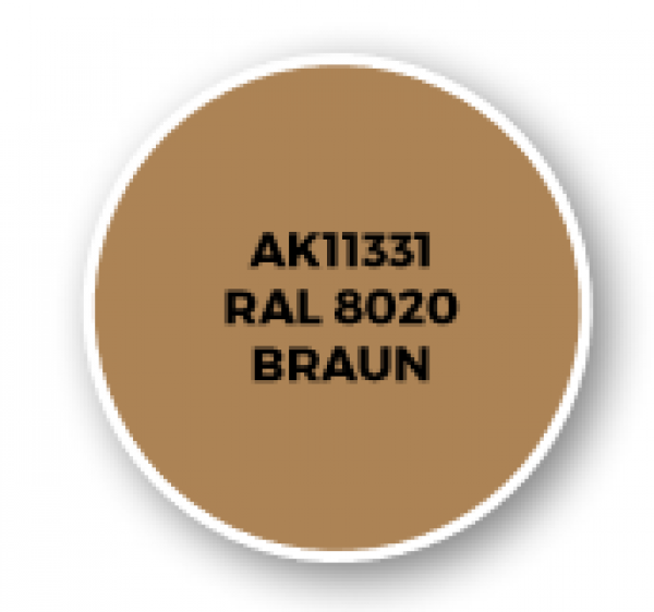 AK-Interactive: AFV Acrylics (3rd Gen) - RAL 8020 Braun