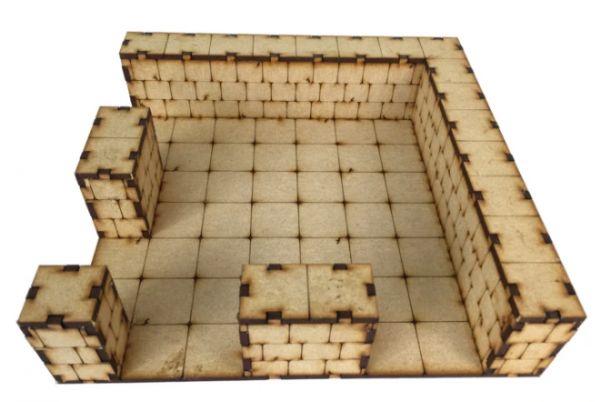 28mm Terrain: Roleplay Game Scenics - Dungeon Large Corner Section