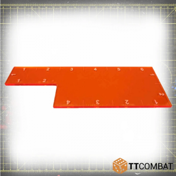 TT Combat Gaming Accessories: 6'' Range Ruler - Orange