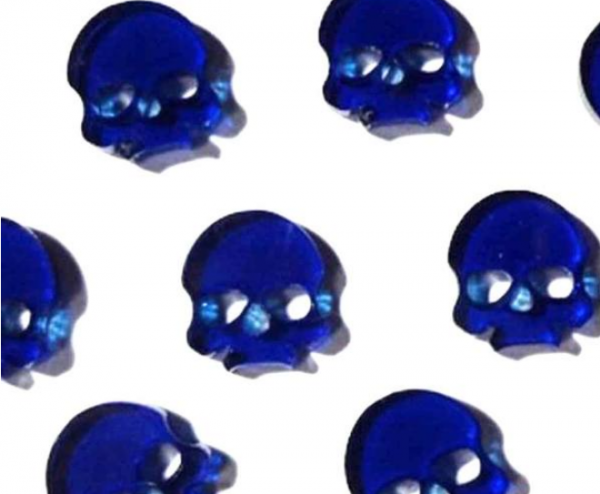 TT Combat Gaming Accessories: Skull Tokens - Blue (Translucent) (10)