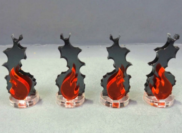 TT Combat Gaming Accessories: Fire Markers (4)