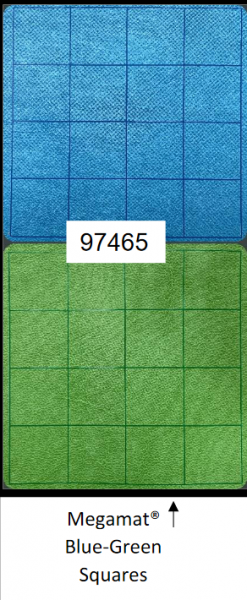 Chessex Megamat: 1” Reversible Blue-Green Squares (34½”x 48” Playing Surface