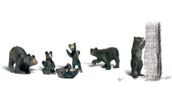 Woodland Scenics: HO Black Bears