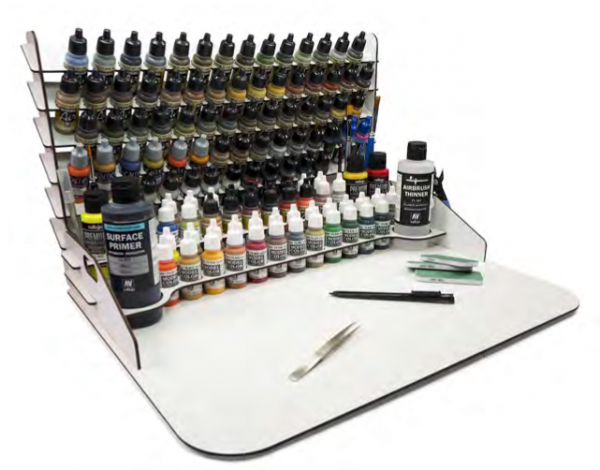 Accessories: Paint Display and Work Station with Vertical Storage 50 x 37 cm