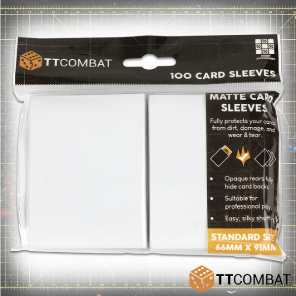 TTCombat: 100 Standard Card Sleeves - White