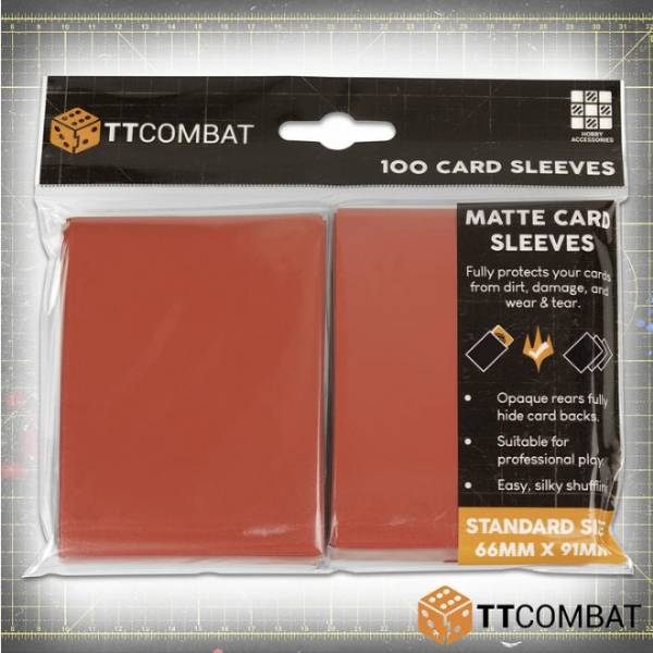 TTCombat: 100 Standard Card Sleeves - Red