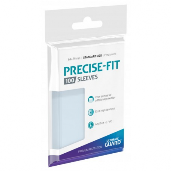 Card Sleeves: Precise-Fit Sleeves Standard Size - Transparent (100)