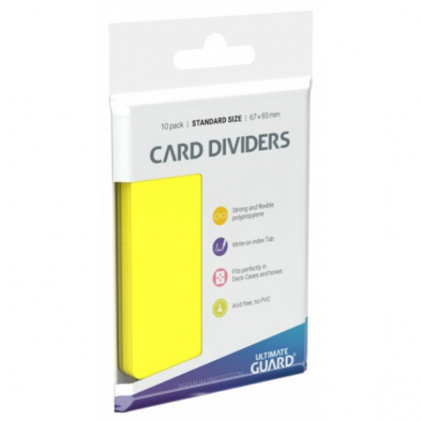 Card Dividers: Standard Size - Yellow