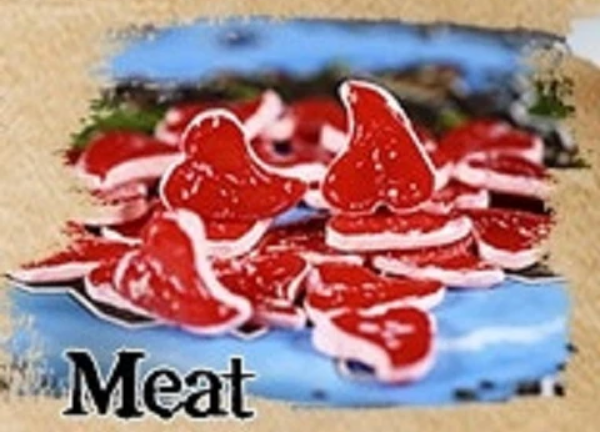 Painted Plastic 10-pack Resource Tokens: Meat