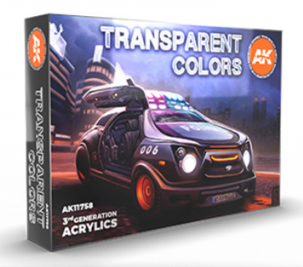 AK-Interactive: 3rd Gen Acrylics - Transparent Colors Set
