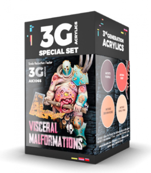 AK-Interactive: 3rd Gen Acrylics - Wargame Colors Visceral Malformations Set
