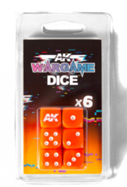 AK-Interactive: Wargame Dice Set - Orange (6)