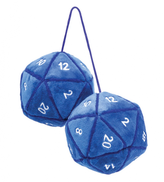 20 Sided Dice Danglers - Blue 3”