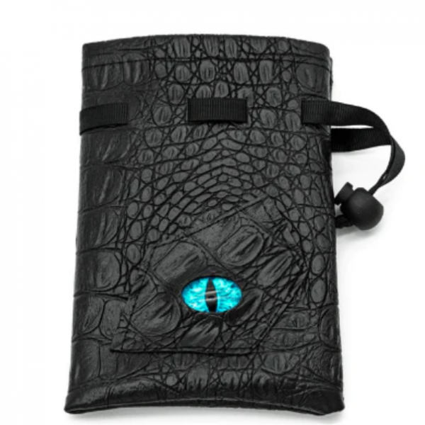 Black Leatherette Cyberpunk Eye Dice Bag