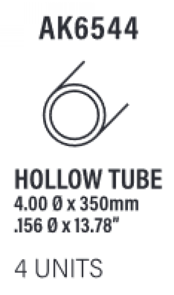 AK-Interactive: (Accessory) Styrene Hollow tube 4.00dx350mm (W.T. 0,7mm) (4)