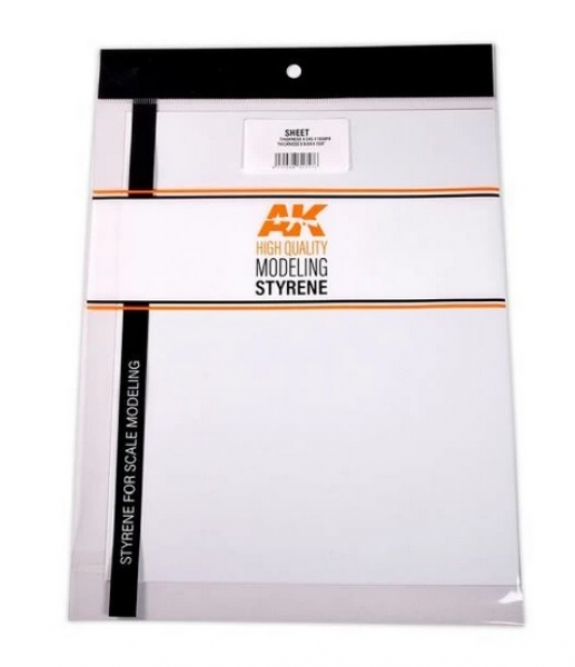 AK-Interactive: (Accessory) Styrene Sheets 0.25mm thickness x 245 x 195mm (3)