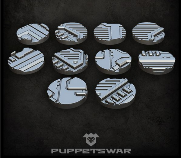 Puppetswar: (Accessory) Alpha Sector Bases - Round 25mm (x10)