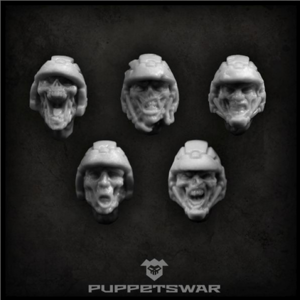Puppetswar: (Accessory) Zombie Troopers Heads (5)